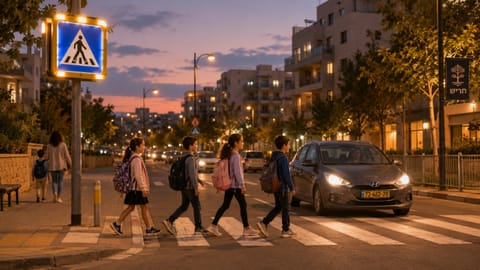 Crossing With Confidence: 82 New Illuminated Signs Installed at Harish Crosswalks