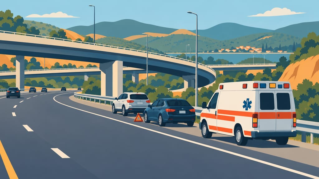 Four Lightly Hurt in Route 6 Crash Near Iron Interchange