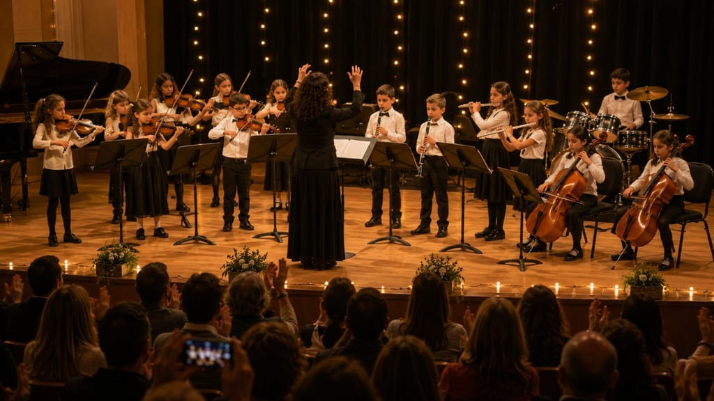 Harish Conservatory Closes Its Year With a Concert by 200 Young Musicians