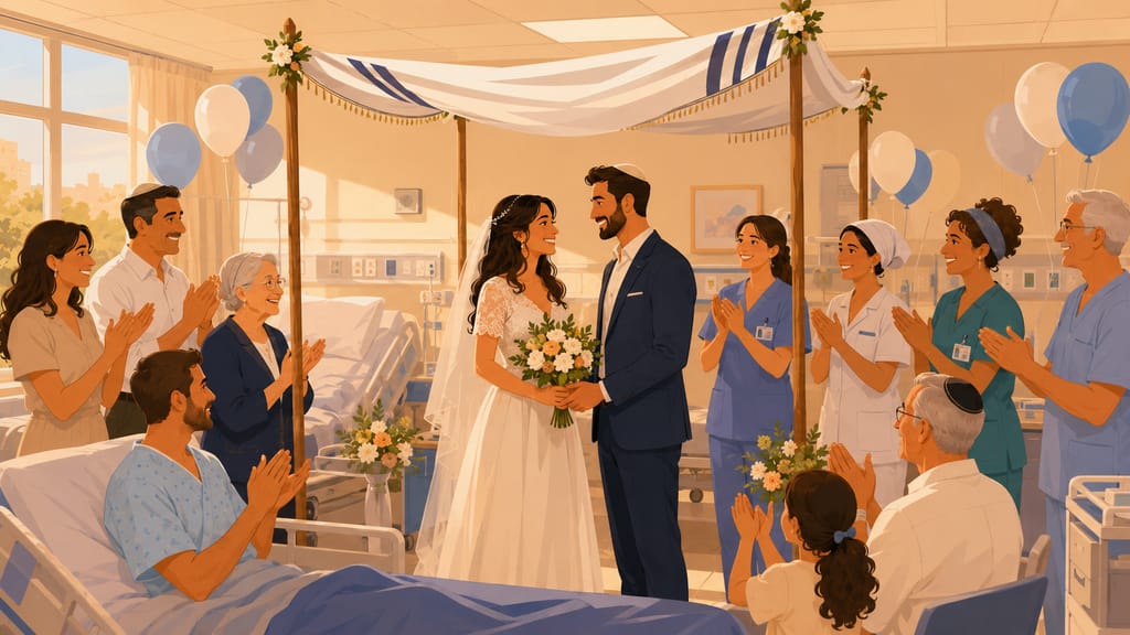 Harish Couple Weds at Hillel Yaffe Hospital After Bride Hospitalized Days Before the Ceremony