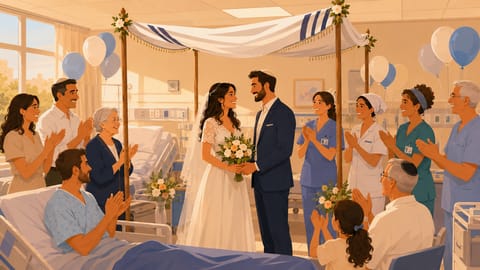 Harish Couple Weds at Hillel Yaffe Hospital After Bride Hospitalized Days Before the Ceremony