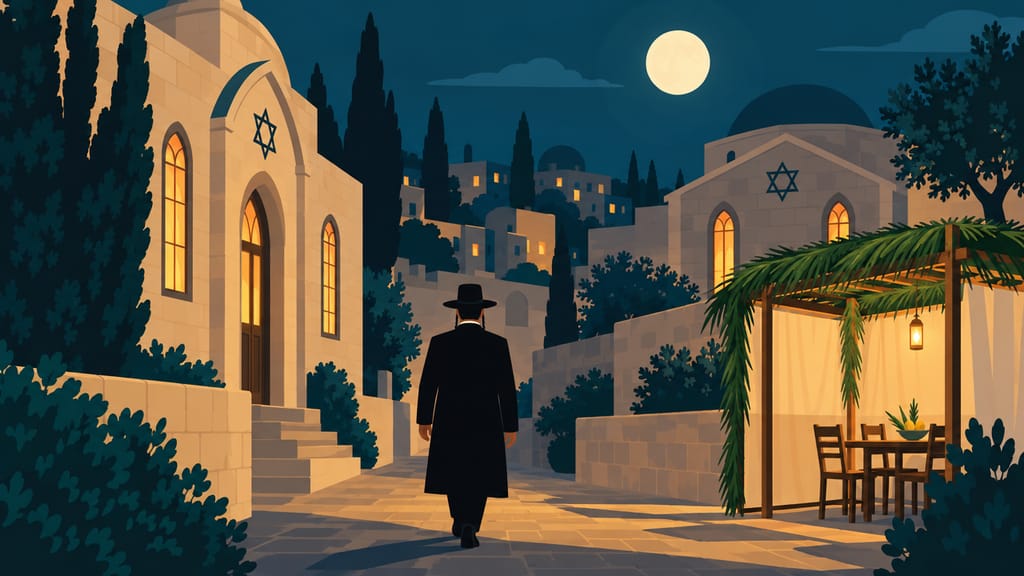 Hoshana Rabba Eve in Harish: City Rabbi Addresses Worshippers at 16 Synagogues