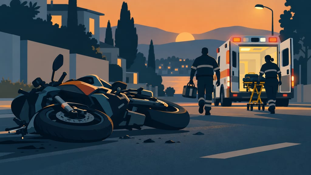 Motorcyclist, About 50, Moderately Hurt in Solo Crash on HaHashra'a Street