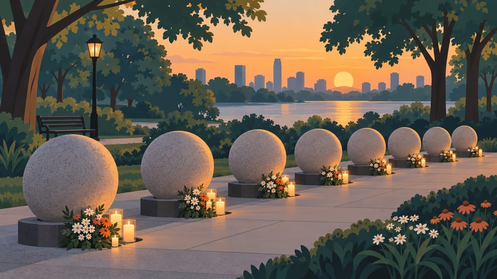 Seven Memorial Spheres Unveiled in Parks and Walkways Across Harish